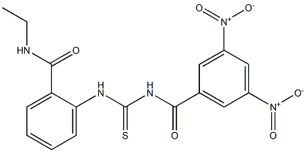 2-({[(3,5-dinitrobenzoyl)amino]carbothioyl}amino)-N-ethylbenzamide 结构式