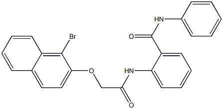 2-({2-[(1-bromo-2-naphthyl)oxy]acetyl}amino)-N-phenylbenzamide 结构式