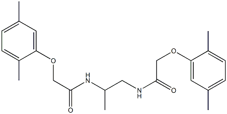 2-(2,5-dimethylphenoxy)-N-(2-{[2-(2,5-dimethylphenoxy)acetyl]amino}-1-methylethyl)acetamide 结构式