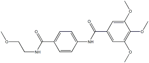 3,4,5-trimethoxy-N-(4-{[(2-methoxyethyl)amino]carbonyl}phenyl)benzamide 结构式