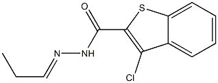 3-chloro-N'-[(E)propylidene]-1-benzothiophene-2-carbohydrazide 结构式