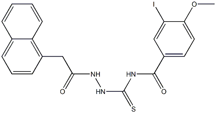 3-iodo-4-methoxy-N-({2-[2-(1-naphthyl)acetyl]hydrazino}carbothioyl)benzamide 结构式