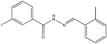 3-iodo-N'-[(E)-(2-methylphenyl)methylidene]benzohydrazide 结构式