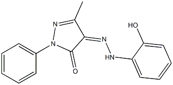 3-methyl-1-phenyl-1H-pyrazole-4,5-dione 4-[N-(2-hydroxyphenyl)hydrazone] 结构式