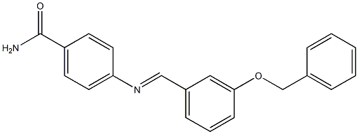 4-({(E)-[3-(benzyloxy)phenyl]methylidene}amino)benzamide 结构式