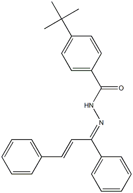 4-(tert-butyl)-N'-[(Z,2E)-1,3-diphenyl-2-propenylidene]benzohydrazide 结构式