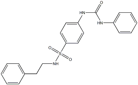 4-[(anilinocarbonyl)amino]-N-phenethylbenzenesulfonamide 结构式