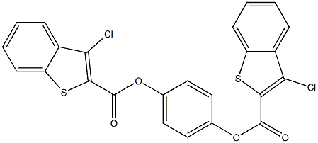 4-{[(3-chloro-1-benzothiophen-2-yl)carbonyl]oxy}phenyl 3-chloro-1-benzothiophene-2-carboxylate 结构式