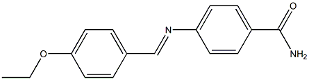 4-{[(E)-(4-ethoxyphenyl)methylidene]amino}benzamide 结构式