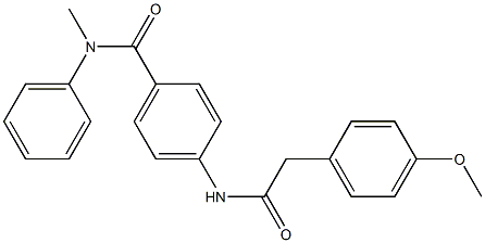 4-{[2-(4-methoxyphenyl)acetyl]amino}-N-methyl-N-phenylbenzamide 结构式