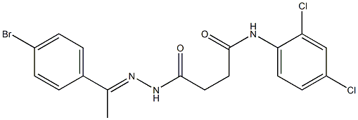 4-{2-[(E)-1-(4-bromophenyl)ethylidene]hydrazino}-N-(2,4-dichlorophenyl)-4-oxobutanamide 结构式