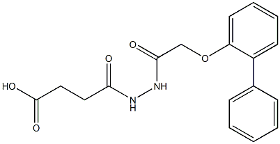 4-{2-[2-([1,1'-biphenyl]-2-yloxy)acetyl]hydrazino}-4-oxobutanoic acid 结构式