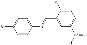 N-(4-bromophenyl)-N-[(E)-(2-chloro-5-nitrophenyl)methylidene]amine 结构式