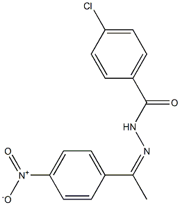 4-chloro-N'-[(Z)-1-(4-nitrophenyl)ethylidene]benzohydrazide 结构式