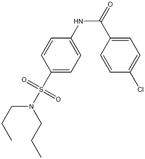 4-chloro-N-{4-[(dipropylamino)sulfonyl]phenyl}benzamide 结构式