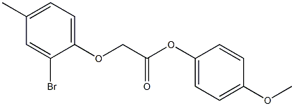 4-methoxyphenyl 2-(2-bromo-4-methylphenoxy)acetate 结构式