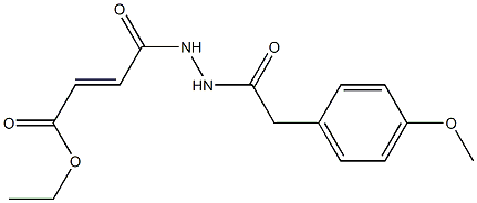 ethyl (E)-4-{2-[2-(4-methoxyphenyl)acetyl]hydrazino}-4-oxo-2-butenoate 结构式