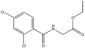 ethyl 2-[(2,4-dichlorobenzoyl)amino]acetate 结构式