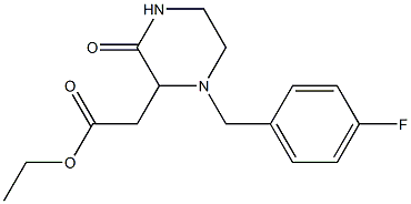 ethyl 2-[1-(4-fluorobenzyl)-3-oxo-2-piperazinyl]acetate 结构式