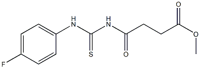 methyl 4-{[(4-fluoroanilino)carbothioyl]amino}-4-oxobutanoate 结构式