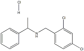 N-(2,4-dichlorobenzyl)-1-phenyl-1-ethanamine hydrochloride 结构式