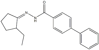 N'-(2-ethylcyclopentylidene)[1,1'-biphenyl]-4-carbohydrazide 结构式