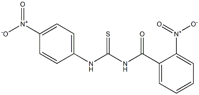 N-(2-nitrobenzoyl)-N'-(4-nitrophenyl)thiourea 结构式