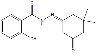 N'-(3,3-dimethyl-5-oxocyclohexylidene)-2-hydroxybenzohydrazide 结构式