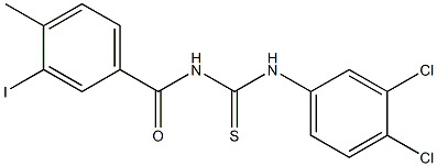 N-(3,4-dichlorophenyl)-N'-(3-iodo-4-methylbenzoyl)thiourea 结构式