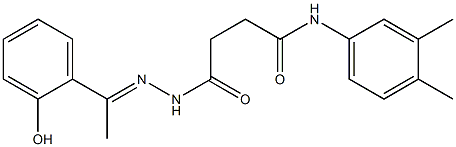 N-(3,4-dimethylphenyl)-4-{2-[(E)-1-(2-hydroxyphenyl)ethylidene]hydrazino}-4-oxobutanamide 结构式