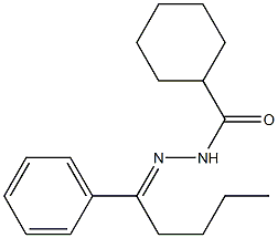 N'-[(E)-1-phenylpentylidene]cyclohexanecarbohydrazide 结构式