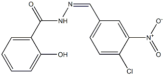 N'-[(Z)-(4-chloro-3-nitrophenyl)methylidene]-2-hydroxybenzohydrazide 结构式