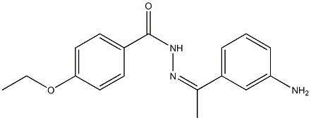 N'-[(Z)-1-(3-aminophenyl)ethylidene]-4-ethoxybenzohydrazide 结构式