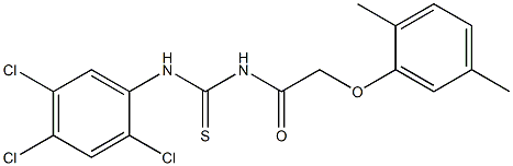 N-[2-(2,5-dimethylphenoxy)acetyl]-N'-(2,4,5-trichlorophenyl)thiourea 结构式