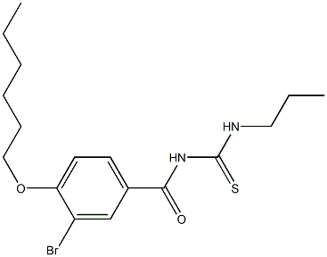 N-[3-bromo-4-(hexyloxy)benzoyl]-N'-propylthiourea 结构式