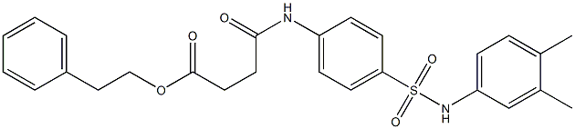 phenethyl 4-{4-[(3,4-dimethylanilino)sulfonyl]anilino}-4-oxobutanoate 结构式