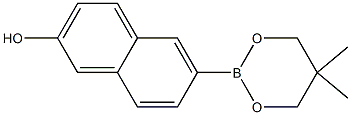 6-(5,5-Dimethyl-1,3,2-dioxaborinan-2-yl)-2-naphthol 结构式