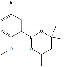 2-(5-Bromo-2-methoxyphenyl)-4,4,6-trimethyl-1,3,2-dioxaborinane 结构式