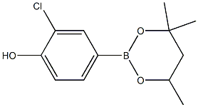 2-Chloro-4-(4,4,6-trimethyl-1,3,2-dioxaborinan-2-yl)phenol 结构式