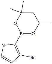 2-(3-Bromo-2-thienyl)-4,4,6-trimethyl-1,3,2-dioxaborinane 结构式