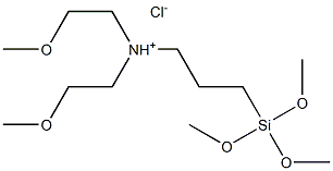 BIS(METHOXYETHYL)-3-TRIMETHOXYSILYLPROPYLAMMONIUM CHLORIDE,60% IN METHANOL 结构式