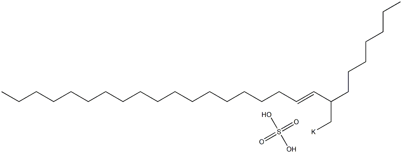 Sulfuric acid 2-heptyl-3-henicosenyl=potassium ester salt 结构式