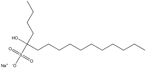 5-Hydroxyhexadecane-5-sulfonic acid sodium salt 结构式