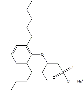 2-(2,6-Dipentylphenoxy)butane-1-sulfonic acid sodium salt 结构式