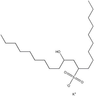 12-Hydroxyhenicosane-10-sulfonic acid potassium salt 结构式