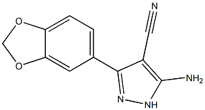 5-Amino-3-(3,4-methylenedioxyphenyl)-1H-pyrazole-4-carbonitrile 结构式