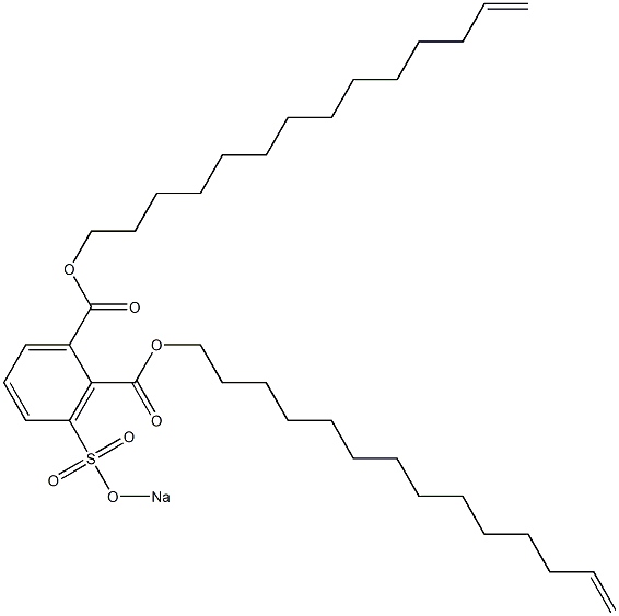 3-(Sodiosulfo)phthalic acid di(13-tetradecenyl) ester 结构式