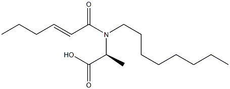 N-(2-Hexenoyl)-N-octylalanine 结构式