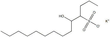 5-Hydroxytetradecane-4-sulfonic acid potassium salt 结构式