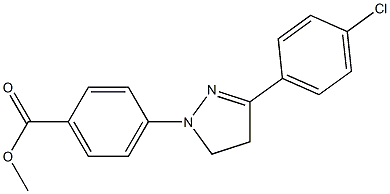 4-[3-(4-Chlorophenyl)-2-pyrazolin-1-yl]benzoic acid methyl ester 结构式